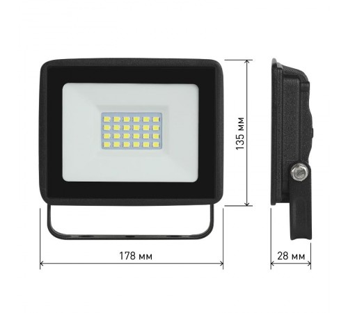 Прожектор светодиодный LPR-023-0-65K-030 30Вт 6500K 2400Лм 103х99х23,5  Б0052023  ЭРА