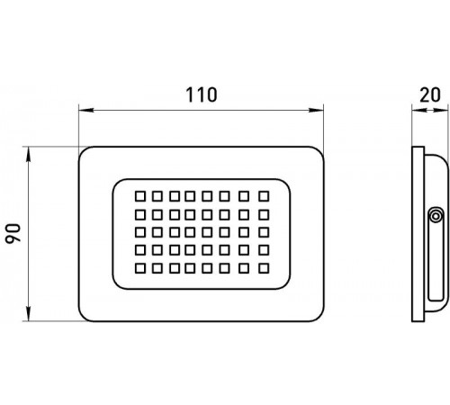 Прожектор светодиодный уличный LPR-023-0-30K-030 30Вт 3000K 2400Лм 103х99х23,5  Б0052858  ЭРА