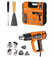 Технический фен ТФ-02, 2000 Вт, 9 предм., ЖК экр., 2 реж., плавн. рег., 50-600 C, кейс, "Алмаз"  SQ1029-0102  TDM