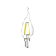 Лампа светодиодная Filament Свеча на ветру 7W 550lm 2700К Е14 LED (3 лампы в упаковке) 1/20  104901107T  Gauss