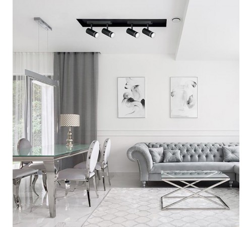 Светильник-спот настенно-потолочный под лампу GU10, белый ML233  41490  FERON