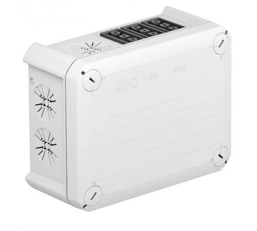 Коробка распределительная T100, 150x116x67 мм, с разъемами Wieland (T 100 WB 3S3)  2007813  OBO Bettermann