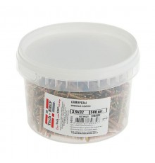 Саморезы оконные с буром 3,9х32 желтые (500 шт) - ведро мал ( 1,028 кг)  116809  Tech-KREP