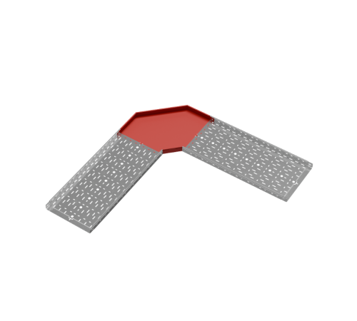 Угол горизонтальный 90 гр. 50х400 мм "ПЛЮС" HD  GLplus90-50-400 HD   КМ-профиль