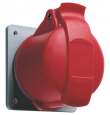 Розетка панельная с прямым унифицированным фланцем 316RU6, 16A, 3P+E, IP44, 6ч  2CMA193178R1000  ABB