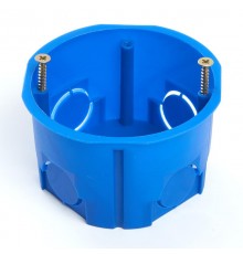 Подрозетник для сплошных стен, синий (с инд стикером), EBX20-01-2  39855  STEKKER