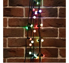 Гирлянда "Мультишарики" 17,5мм, 20 м, черный ПВХ, 200 диодов, цвет RGB  303-509  NEON-NIGHT