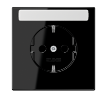 Штепсельная розетка SCHUKO 16A, 250V~ с защитой от детей и полем для надписи; чёрная  LS1520KINASW  Jung