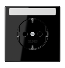 Штепсельная розетка SCHUKO 16A, 250V~ с защитой от детей и полем для надписи; чёрная  LS1520KINASW  Jung