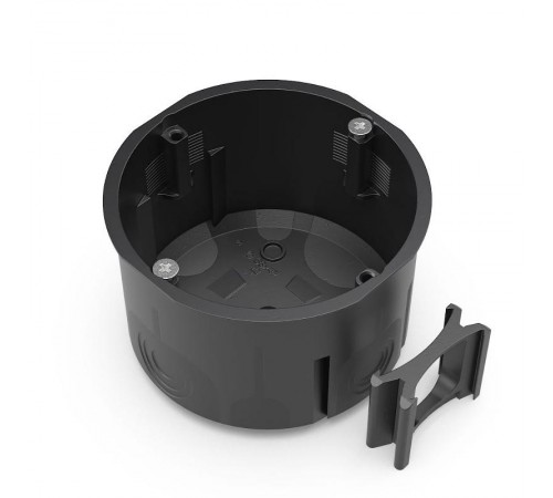 Коробка установочная двухкомпонентная для сплошных стен черная 68х47 (210шт/кор)  60-0710-9005СП  Промрукав