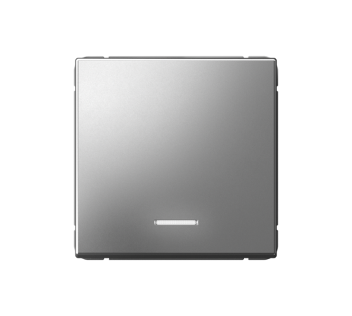 ArtGallery Сталь Выключатель 1-клавишный кнопочный с подсветкой, 10А, механизм  GAL000916  SE