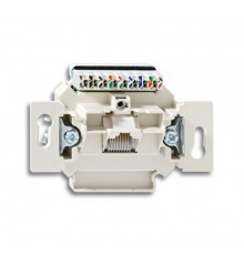 Мех. 1-постовой компьютерной/телефонной розетки UAE, 8 полюсов, RJ45, категория 6е, неэкранированная, до 250 МГц  0230-0-0469   2CKA000230A0469  AB