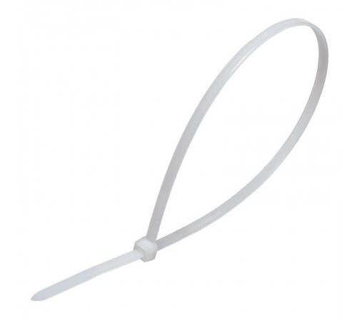 Хомут нейлоновый 3,6x250 мм, d пучка max 65 мм, нагрузка 18 кг, белый (100шт в упак)  32779  STEKKER
