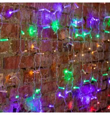 Гирлянда "Светодиодный Дождь" 2х1,5м, постоянное свечение, прозрачный провод, 230 В, диоды МУЛЬТИ, 192 LED  235-309-6  NEON-NIGHT