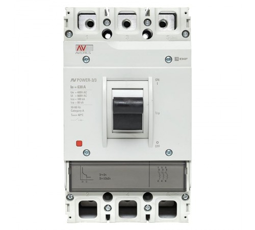Выключатель автоматический AV POWER-3/3 630А 100kA TR AVERES  mccb-33-630H-TR-av  EKF