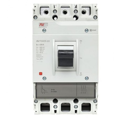 Выключатель автоматический AV POWER-3/3 630А 100kA TR AVERES  mccb-33-630H-TR-av  EKF