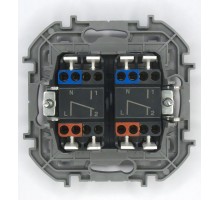 Inspiria Алюминий Переключатель двухклавишный с подсветкой 10AX  673667 Legrand