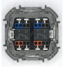 Inspiria Алюминий Переключатель двухклавишный с подсветкой 10AX  673667 Legrand