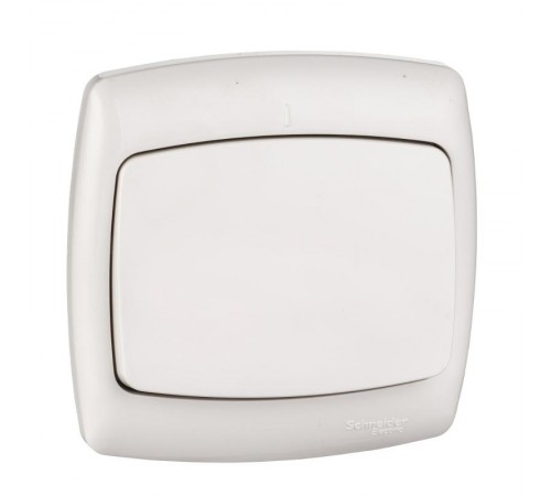 РОНДО С/У Белый Выключатель 1-клавишный 250В, 10А-6АХ  (в сборе)  VS1U-126-BI  Schneider Electric