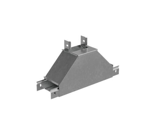 Т-отвод вертикальный 50х600 мм вверх c разворотом трассы на 90 град "ПЛЮС"  TDNplus90-50-600  КМ-профиль