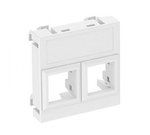 Корпус компьютерной розетки Modul45 тип LE (прямой) 45x45 мм (белый) (DTG-02LE RW1)  6119304  OBO Bettermann