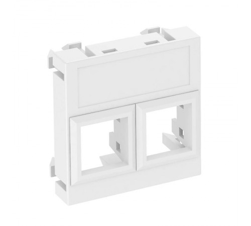 Корпус компьютерной розетки Modul45 тип LE (прямой) 45x45 мм (белый) (DTG-02LE RW1)  6119304  OBO Bettermann