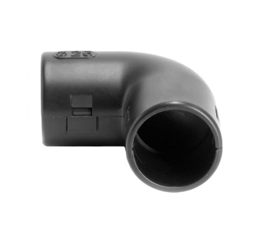 Колено открывающееся, 90 град., IP40, д.20мм, черное  50520B  DKC