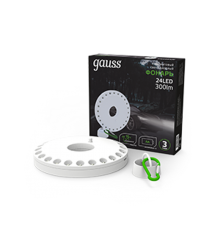 Фонарь кемпинговый GFL003 24LED 300lm 3xAA белый магнит и карабин LED 1/12/72  GF003  Gauss