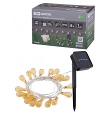 Гирлянда садовая "Бусины" на солнечной батарее, 4 м, 20 LED, желтый, IP54,  SQ0330-0117  TDM