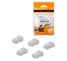 Разъем RJ-45 FTP для кабеля кат. 5Е, 8P8C (5 шт),  SQ0561-0025  TDM