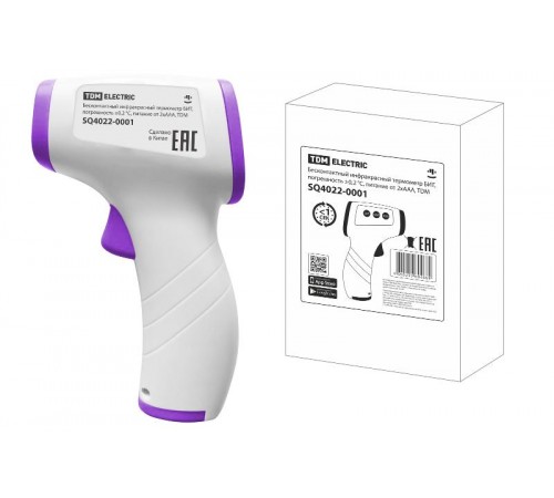Бесконтактный инфракрасный термометр БИТ, погрешность ±0,2 °C, питание от 2xААА,  SQ4022-0001  TDM