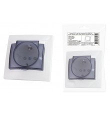 Розетка 2П+З с защ. шт. и крышкой 16А 250В IP42 белая "Таймыр" (пром. упак., бакелит. основание)  SQ1814-0519  TDM