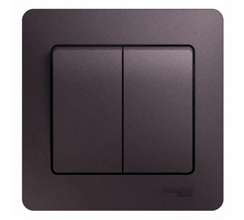 Glossa Сиреневый туман Выключатель 2-клавишный сх.5, 10AX (в сборе)  GSL001452  SE