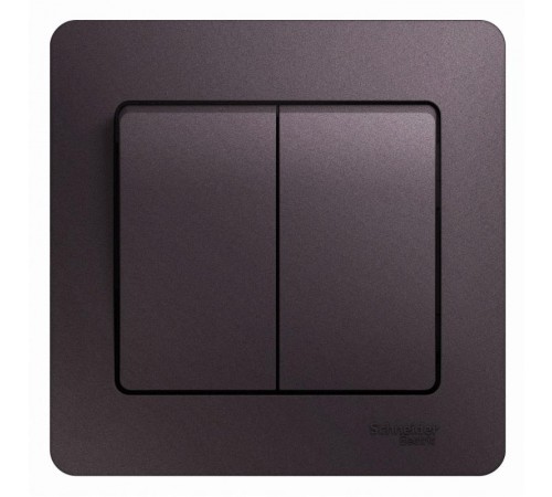 Glossa Сиреневый туман Выключатель 2-клавишный сх.5, 10AX (в сборе)  GSL001452  SE