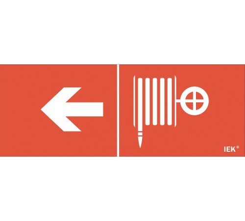 Пиктограмма (наклейка) "Пож. кран/стр. налево" ДПА IP20/54  LPC10-1-24-09-PKNAL  IEK