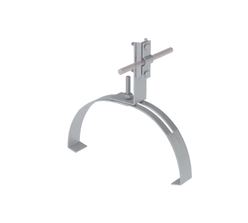 Держатель болтовой для фигурного конька для прутка  5-10 мм CU  DFKB-D5-10 CU  КМ-профиль