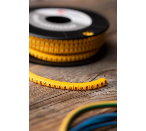 Маркер-кабельный 1,5кв.мм "6" (1000шт.) (ЕС-0) EKF PROxima  plc-KM-1.5-6  EKF