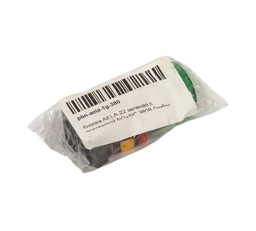 Кнопка AELA-22 "Грибок" зеленая с подсветкой NO+NC 380В EKF PROxima  pbn-aela-1g-380  EKF