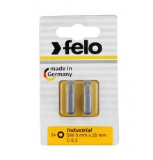 Бита шестигранная 25мм серии Industrial 5 мм, 2шт на блистере  02450036  Felo