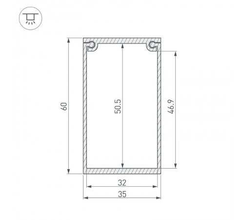 Потолочный короб для блока питания SL-BOX-480 (arlight, Алюминий)  033079  Arlight