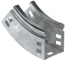 ESCA Поворот плавн. 45град тип В10 50х50мм HDZ  CPV51-0-45-050-050-HDZ  IEK