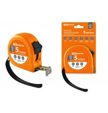 Рулетка, длина 5 м, стальная лента, ширина 19 мм, пластиковый корпус, "Гранит"  SQ1018-0102  TDM