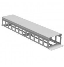 Кабельный органайзер с крышкой и отверстиями 2U, глубина 60 мм, для 19" IT-корпусов ДКС серии STI/CQE, RAL7035  R5CPF1962HE  DKC