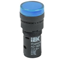 Лампа AD16DS(LED)матрица d16мм синий 230В AC   BLS10-ADDS-230-K07-16  IEK