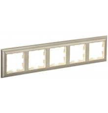 BRITE Рамка 5-ая РУ-5-Бр бежевый/шампань  BR-M52-12-3-K10  IEK