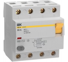 Выключатель дифференциальный (УЗО) ВД3-63 4P 80А 300мА 6кА тип АС KARAT  MDV20-4-080-300  IEK