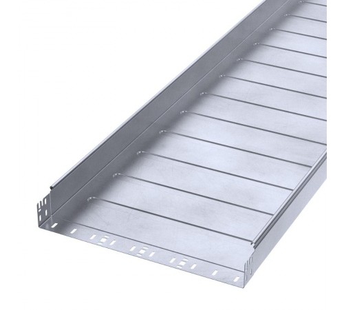 Лоток неперфорированный Профи INOX (AISI 316) 500х80x3000 (1,0 мм) (6 м/уп)  PR16.13675  Промрукав