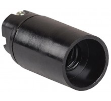 Патрон подвесной карболитовый Е14 черный, индивидуальный пакет, Пкб14-04-К01  EPK20-04-02-K01  IEK