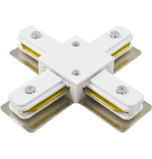 Коннектор для накладного шинопровода PTR CX-WH белый X -образный  5010888  Jazzway