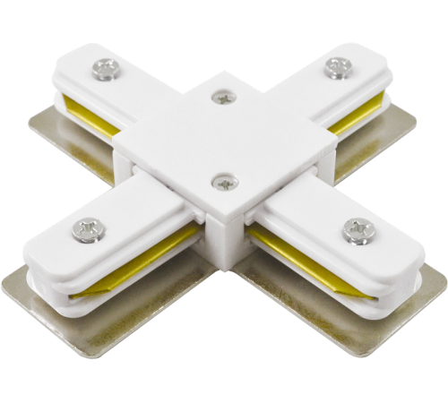 Коннектор для накладного шинопровода PTR CX-WH белый X -образный  5010888  Jazzway